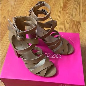 Brown heel sandal